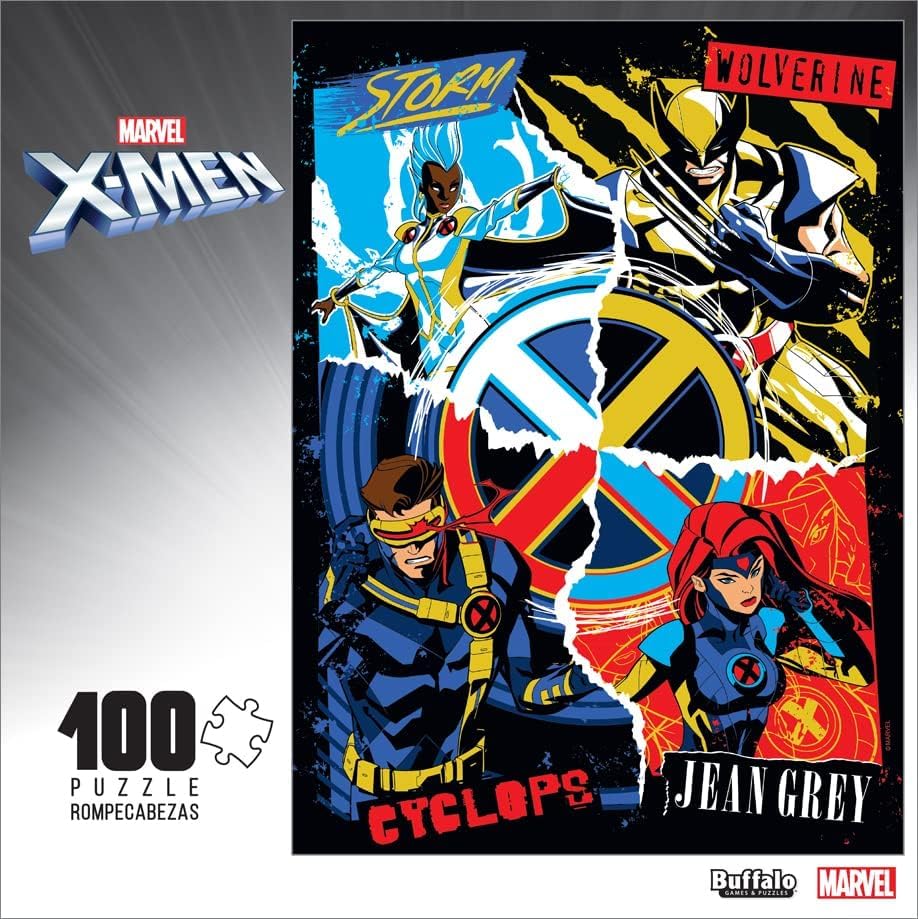 Buffalo Games - Marvel - X-Men - 100 Piece Jigsaw Puzzle for Families -Challenging Puzzle Perfect for Game Nights - Finished Size is 15.00 x 11.00