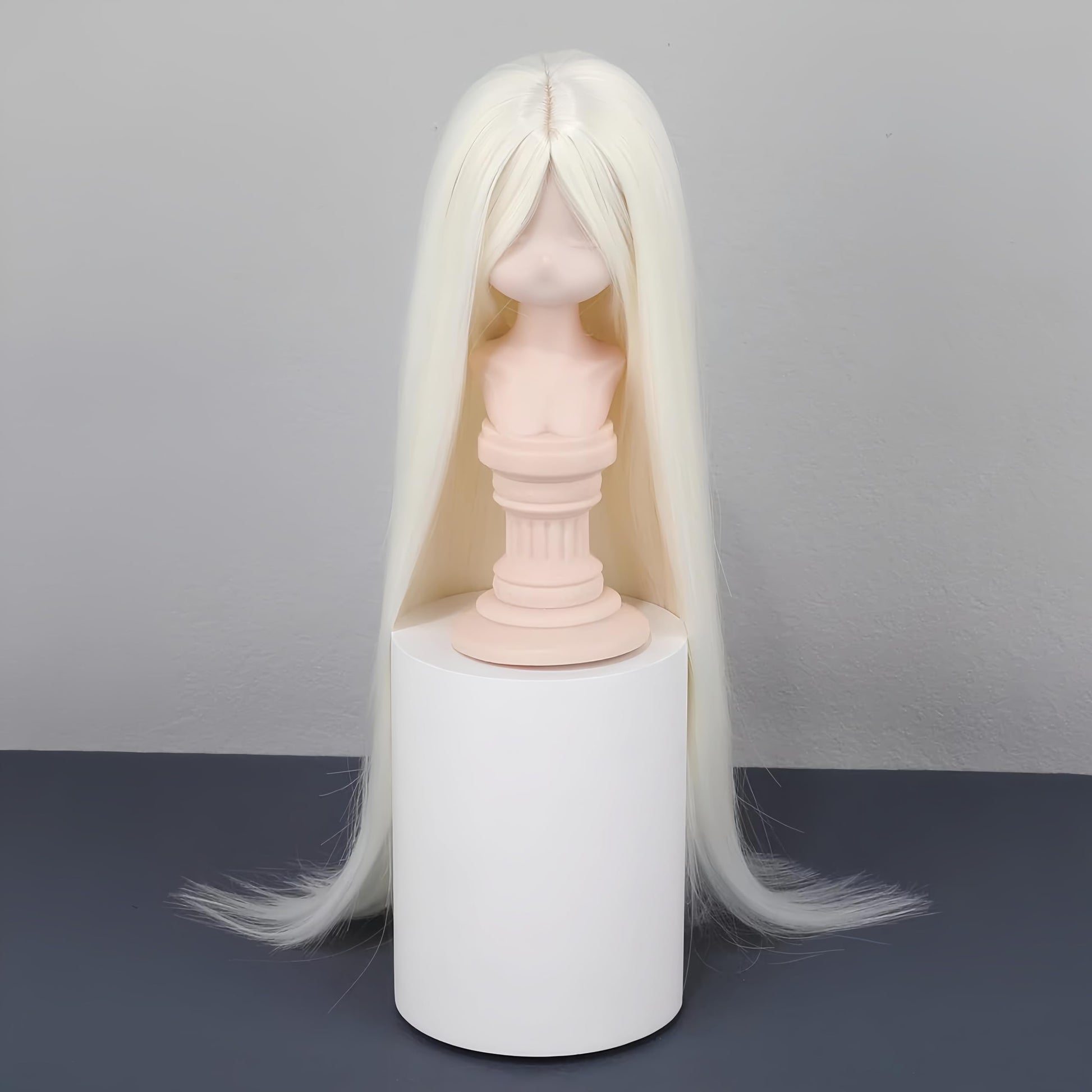 YHYQiFei BJD Doll Wig Ball Jointed Doll Fashions Soft Long Hair,Multiple Colors,for 1/3 1/4 1/6 BJD Dolls (White 1/4)
