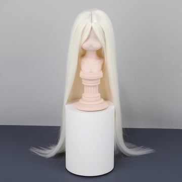 YHYQiFei BJD Doll Wig Ball Jointed Doll Fashions Soft Long Hair,Multiple Colors,for 1/3 1/4 1/6 BJD Dolls (White 1/4)