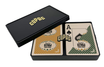 Copag Vintage WSOP 100% Plastic Playing Cards - Poker Size (Standard) Jumbo Index Green/Gold Double Deck Set
