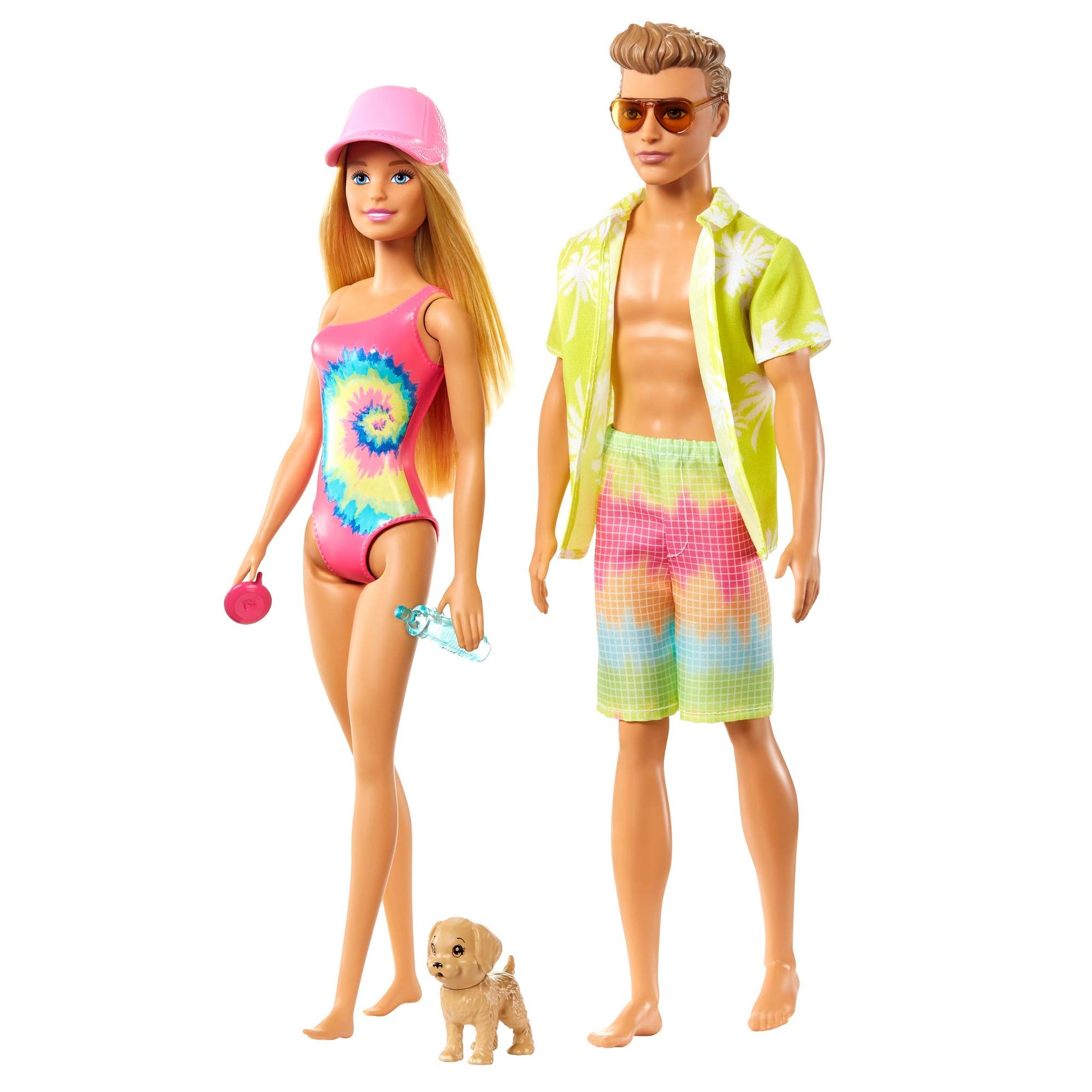 Barbie GJB71 Barbie Gift Set with Convertible, Pool, Barbie Doll and Ken Doll in Swimwear