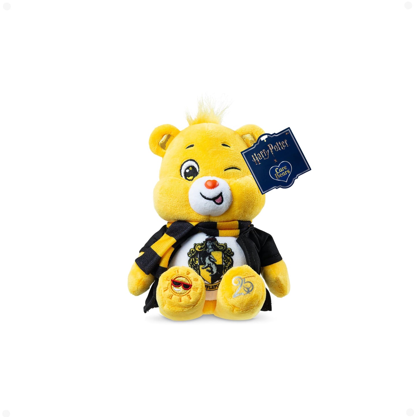 Harry Potter x Care Bears - 8 Inch Plush - Soft, Huggable Plushie, Stuffed Animal for Girls and Boys, Ages 4+, Hufflepuff House Funshine Bear