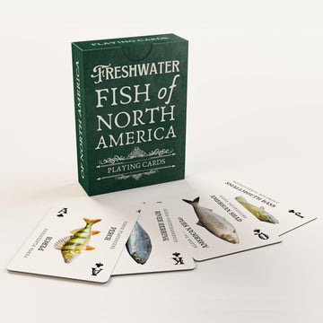 Crane Publishing Group LLC Freshwater Fish Plastic Playing Cards: Waterproof, Educational, Fits Any Fishing Tackle Box, 52 Species, Ages 60+