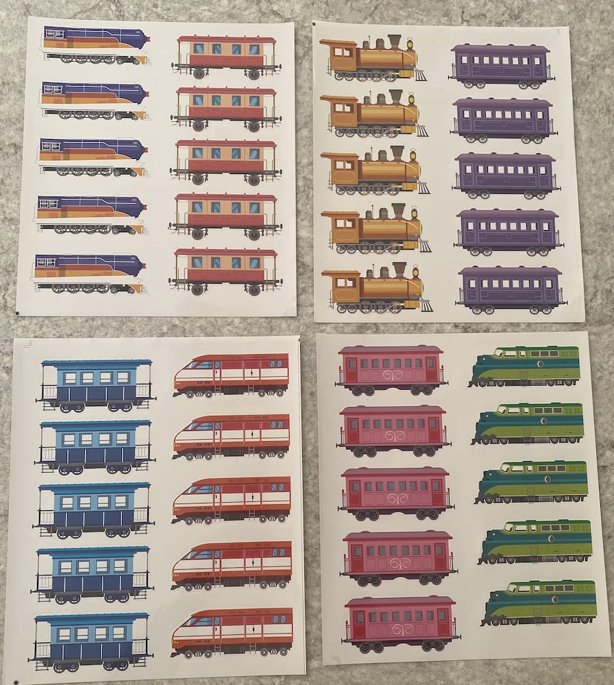 Jayd Products, Pin the Choo Choo on the Track, Train Theme Party Game 40 Stickers, 37 * 24in, X-Large Poster Train Birthday Party Activity