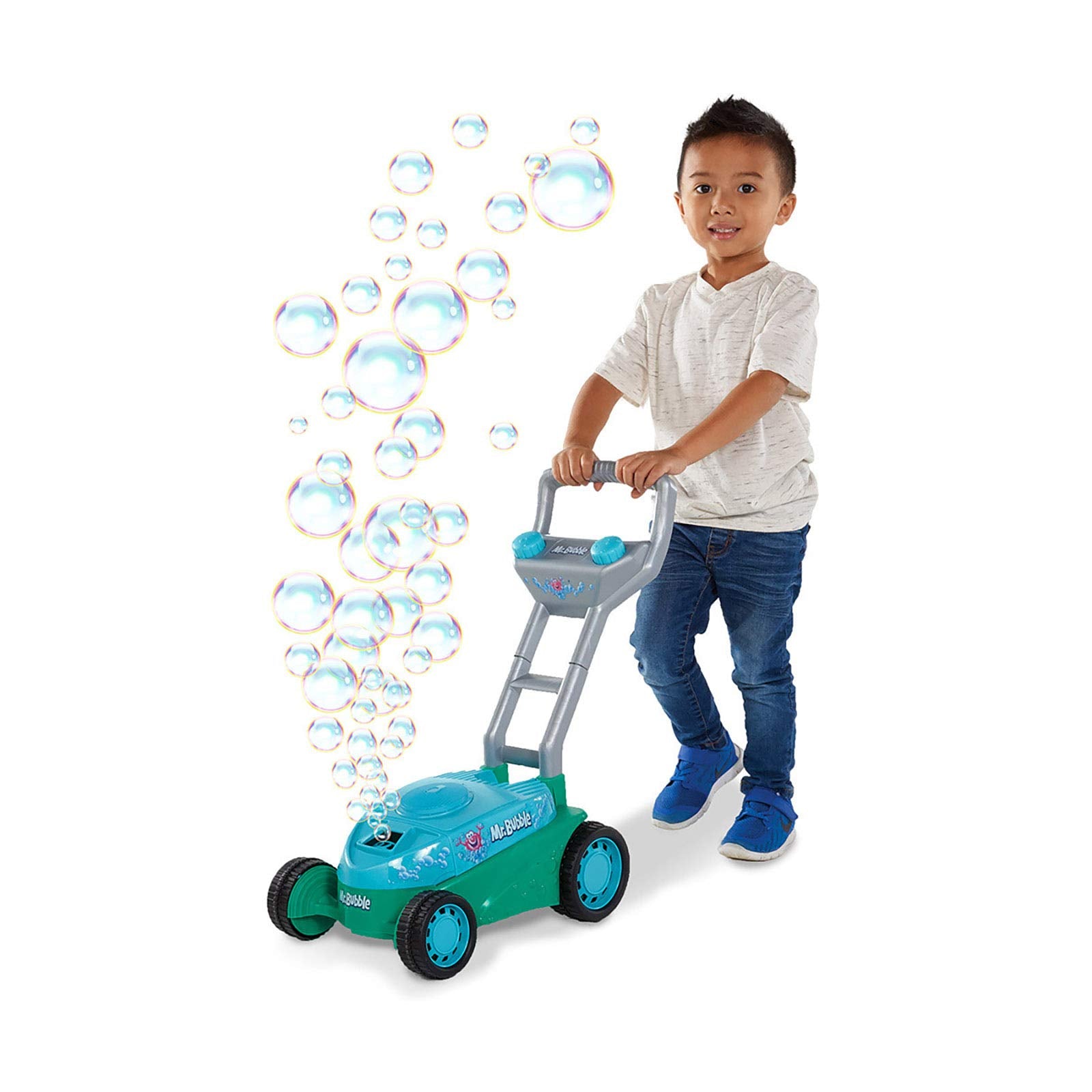 Kid Galaxy Mr. Bubble Push Bubble Mower w/ 4oz. of Bubbles, 20 x 14 x 10.75