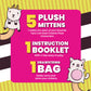 Taco Cat Goat Cheese Pizza Wildly Entertaining Plush Mittens Set | Official Game Accessories Bundle 5 Character Plush Mittens, 1 Drawstring Bag,