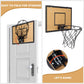 EZFXHD WTER Mini Basketball Hoop for Kids,Durable Wooden Over The Door Basketball Hoop Indoor,Mini Hoops with 4 Balls and Pump for Teens and Adults