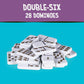 AQUARIUS Scooby-Doo Family Double 6 Dominoes Game - 28 Cartoon Tiles Featuring Scooby Doo - Easy Matching Game for Kids & Adults - Official Scooby-Doo