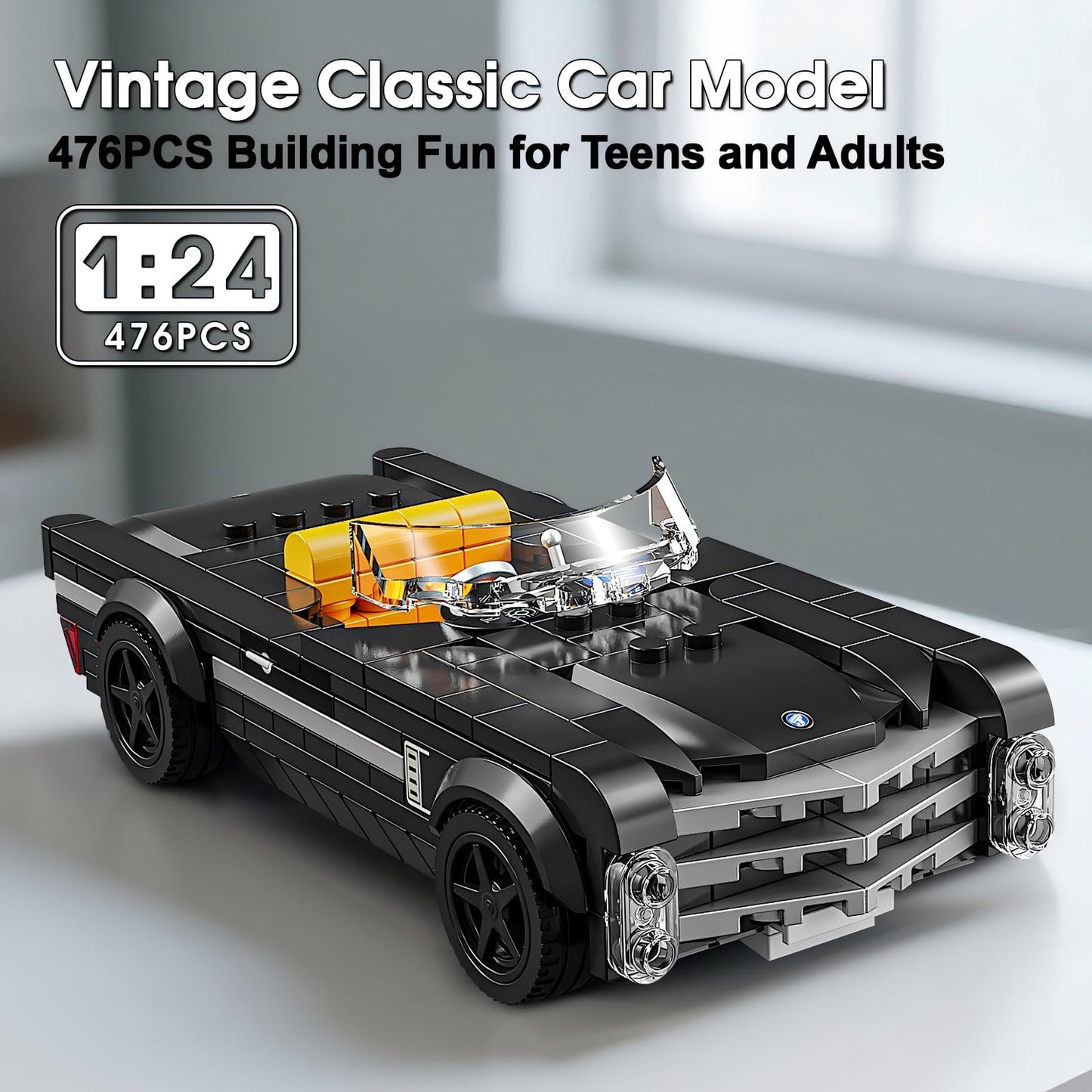 IBLOTIME Speed Champion Cars Models Building Sets Easter 302 PCS 1:24 Vintage Sports Car Brick Model Creative Display Gift Christmas Birthday Ages 14+