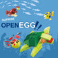 ZeniMakers Easter Building Blocks for Kids, 6 Pack Sea Animal Surprise Eggs for Classroom Prizes, STEM Ocean Toy Goodie Bag Fillers for Boys Girls