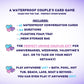 Tub Talks Couples Card Game - 192 Waterproof Date Night Conversation Starters for Couples | Romantic, Flirty & Fun Gift