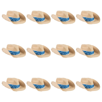 Fun Express Straw Cowboy Hats for Men & Women, Set of 12