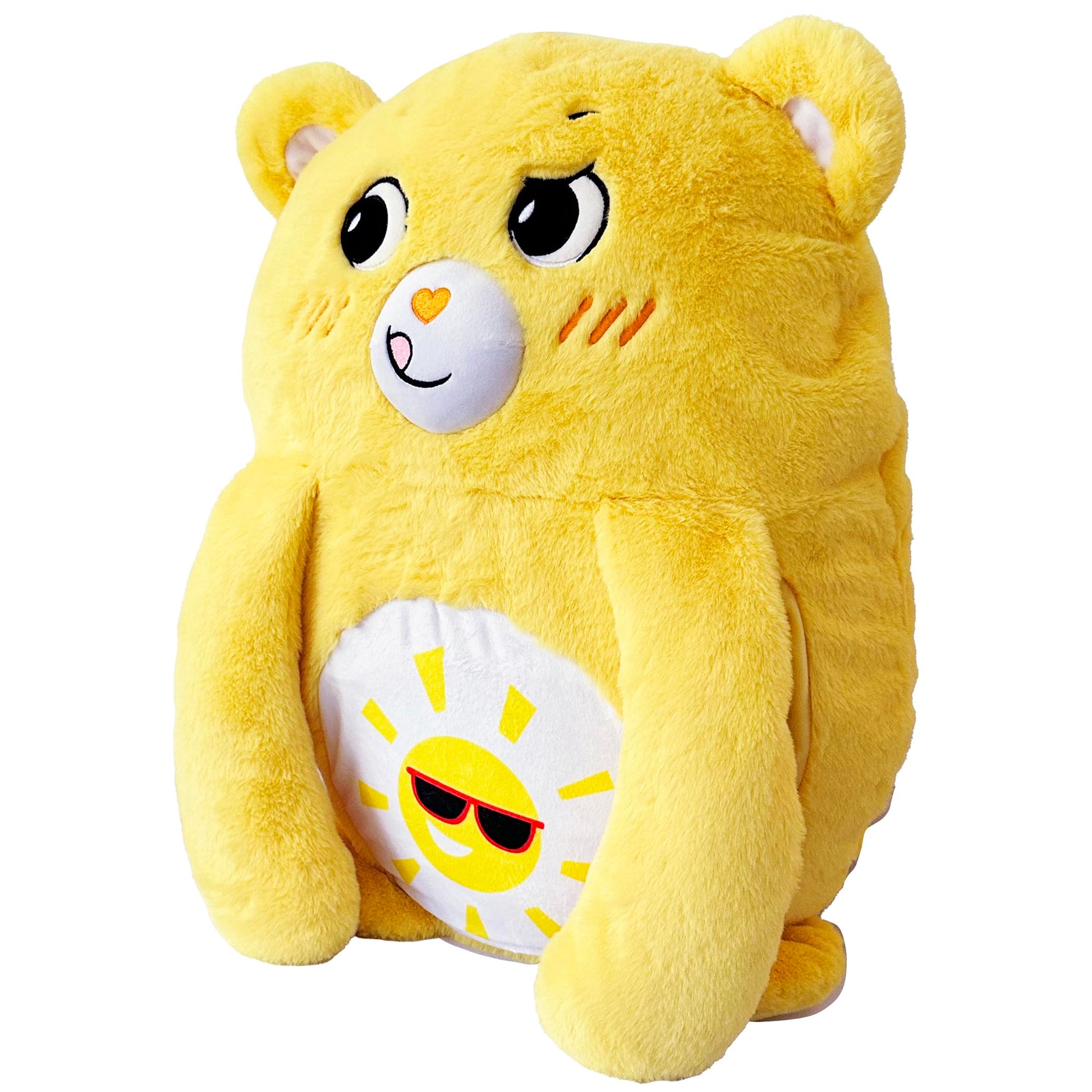 Happy Nappers Care Bears Funshine Bear Pillow Pocket Pal - Plush Animal Case