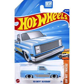 Hot Wheels '83 Chevy Silverado [Blue], Hot Trucks 9/10, 157/250, 1:64 Scale Diecast Vehicle