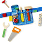 Melissa & Doug Deluxe Tool Belt Set - 5 Wooden Tools, 8 Building Pieces, Adjustable Belt