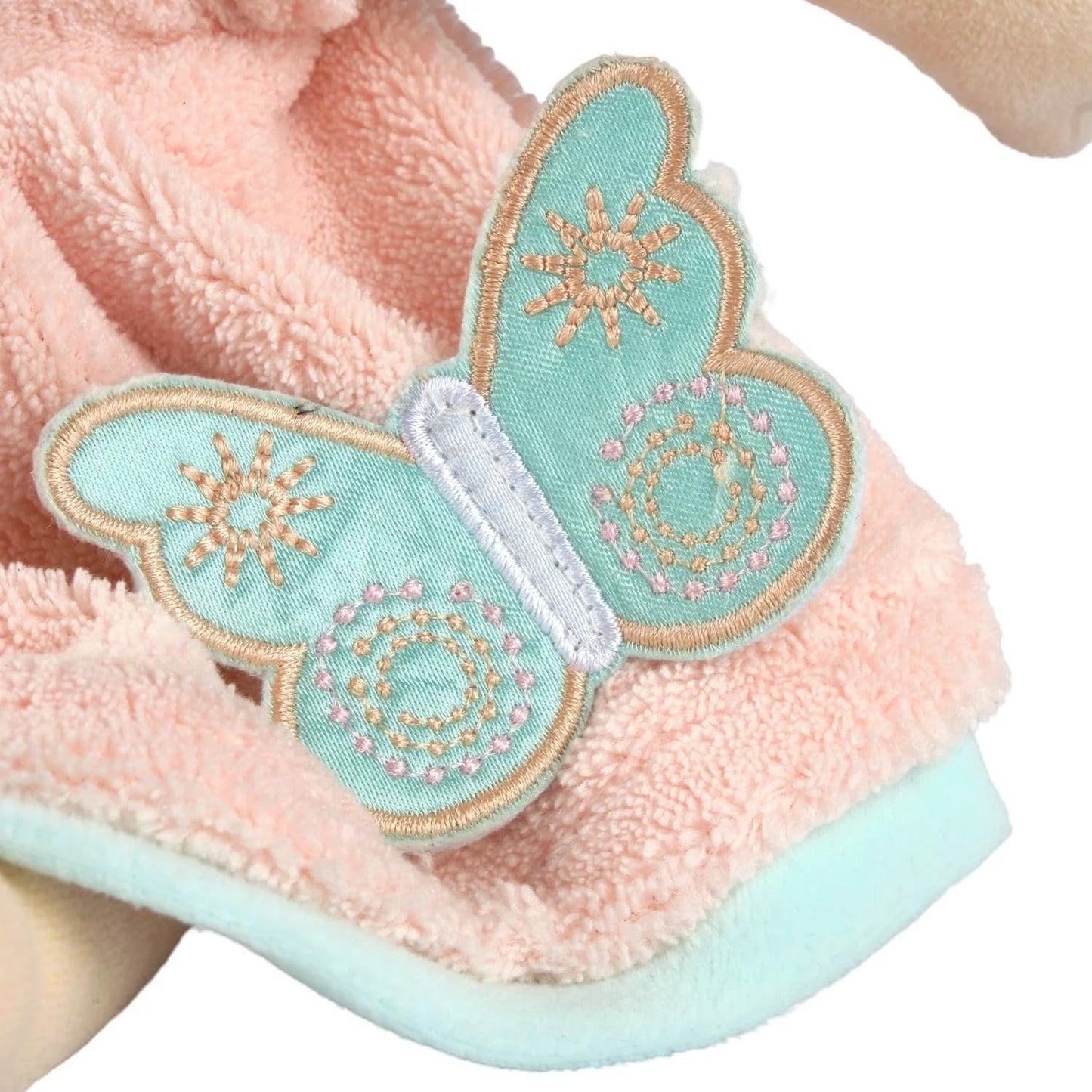 Tikiri Toys Bonikka Pia - Lt. Brown Hair in Peach & Blue Dress
