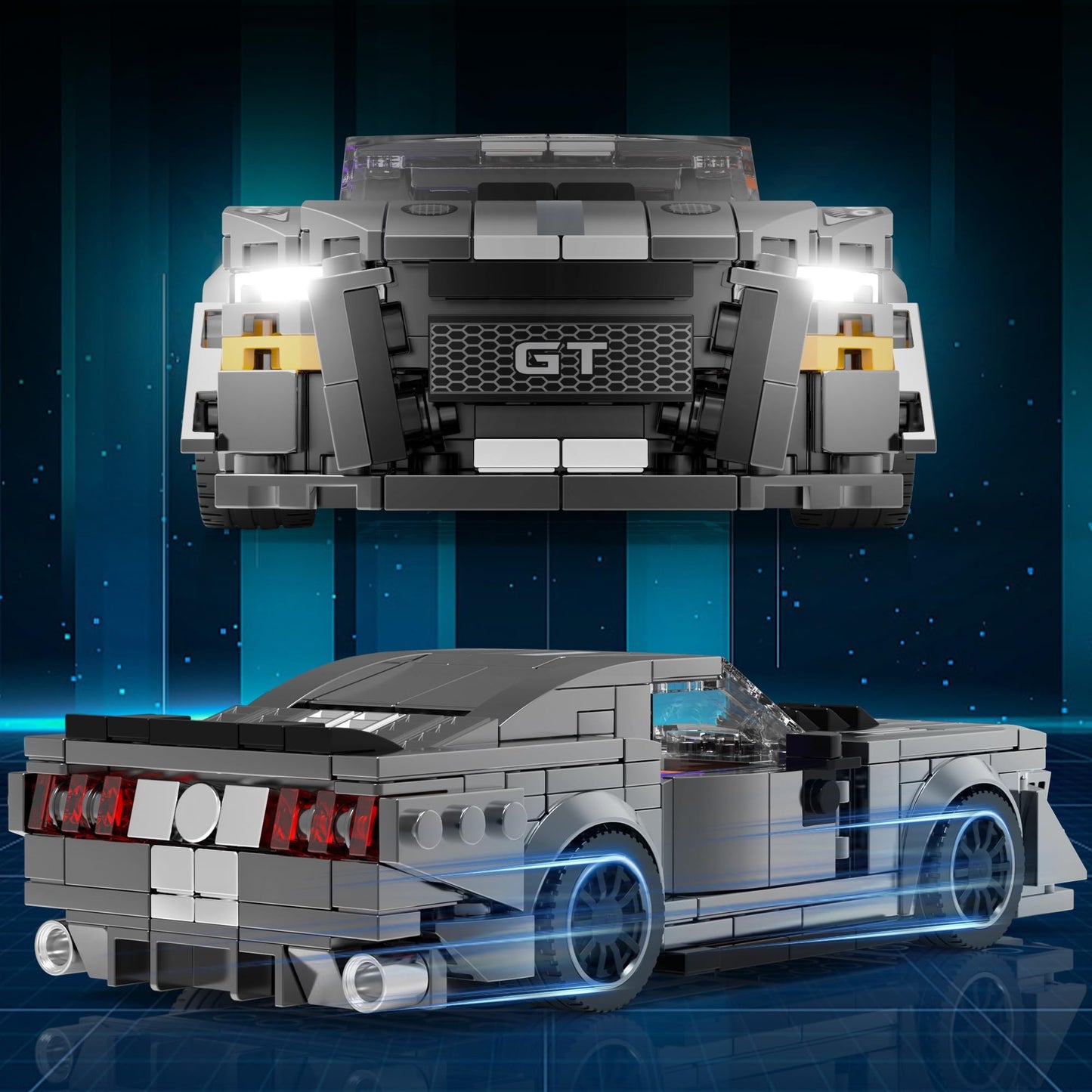 HIGH GODO Super Sports Car Building Set, Racing Car Building Kits for Adults and Teens 14+,Collectible Model Cars Construction Blocks Toys Gifts (476