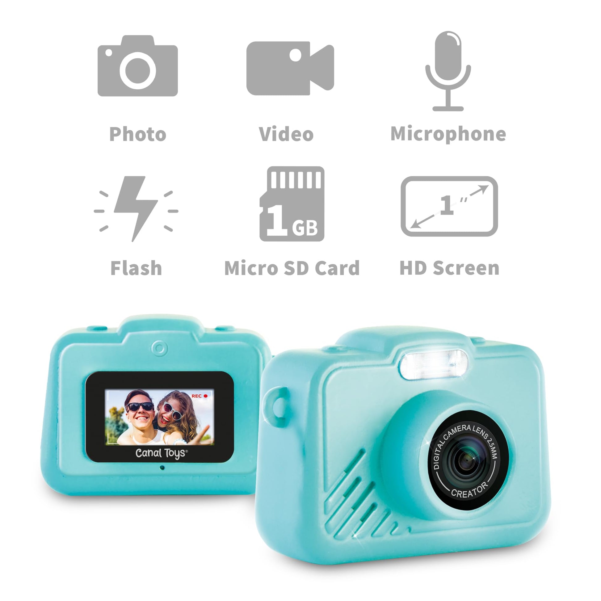 Style 4 Ever Mini Digital Camera Bag Charm Kit - Turquoise: Built in Frames and Filters, DIY Keychain Craft Set for Kids with Stickers & Accessories