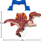 Fisher-Price Imaginext Jurassic World Rebirth Dinosaur Toy, Sprinting Spinosaurus Figure with Lunge & Chomp Motion, 9 Inches Tall