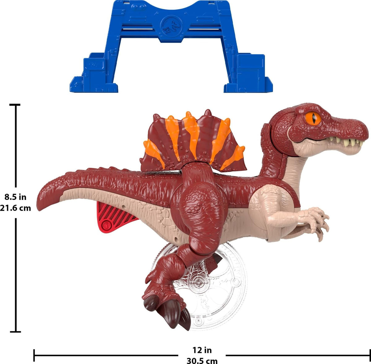 Fisher-Price Imaginext Jurassic World Rebirth Dinosaur Toy, Sprinting Spinosaurus Figure with Lunge & Chomp Motion, 9 Inches Tall