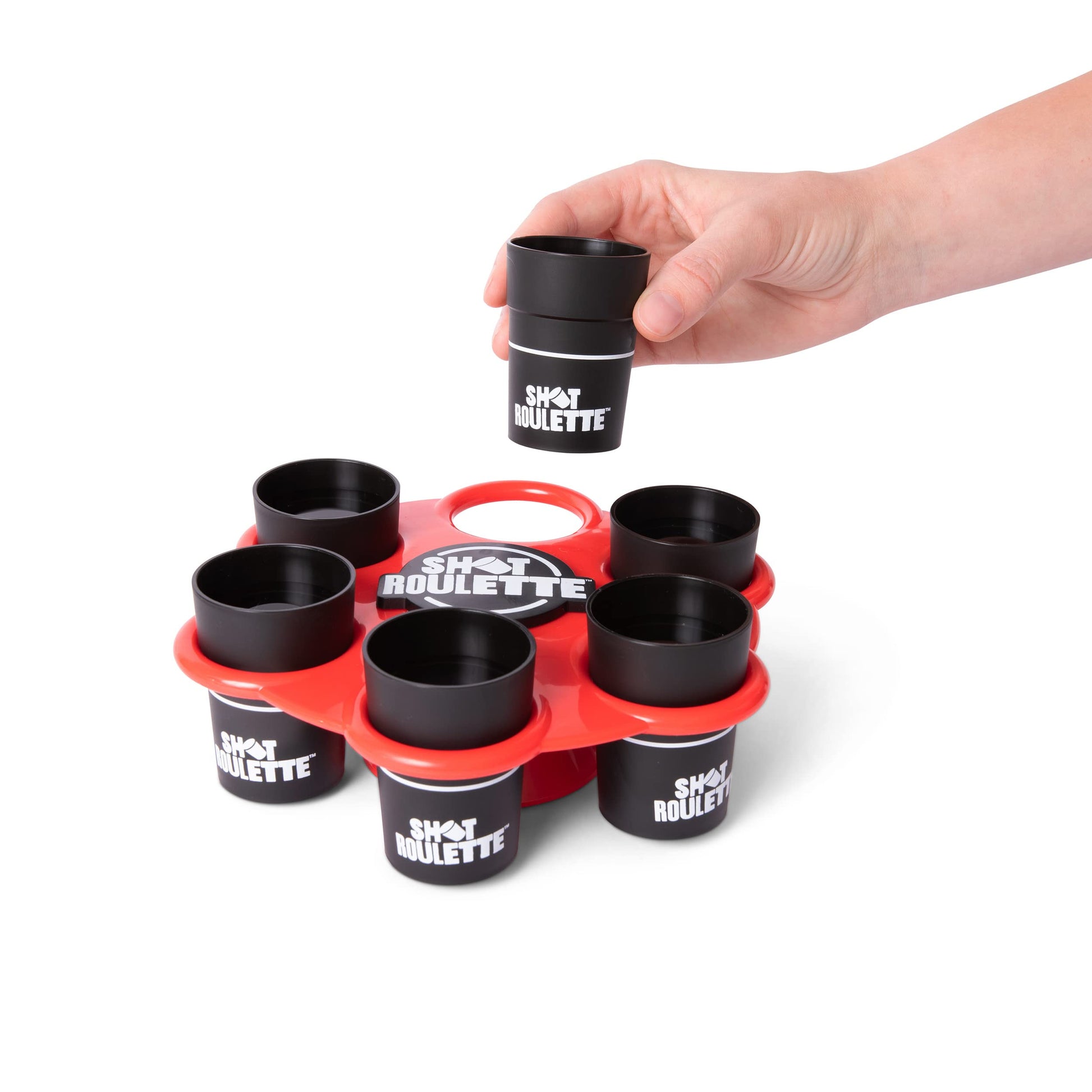 Buzzed: Shot Roulette by Relatable - The Roulette Wheel Drinking Game for Adults, Bachelor Party Games, Includes 1 Shot Roulette Wheel and 6 Shot Cups