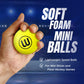 Winnwell Knee Hockey Foam Balls - Indoor Mini Stick Hockey Balls - Soft Foam 4-Pack with Drawstring Bag - 2" Diameter Ball