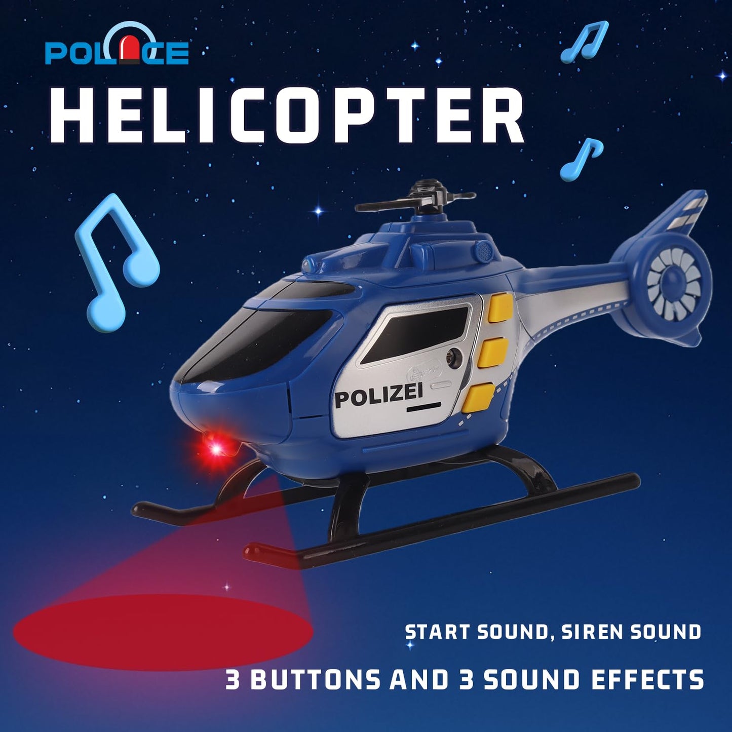 ToyFinity Police Car Toy Set | Cop Vehicle Toys for Kids | Cop Car, SWAT Armored Vehicle, Helicopter & Action Figures | 1:32 Model Scale Police Toys |