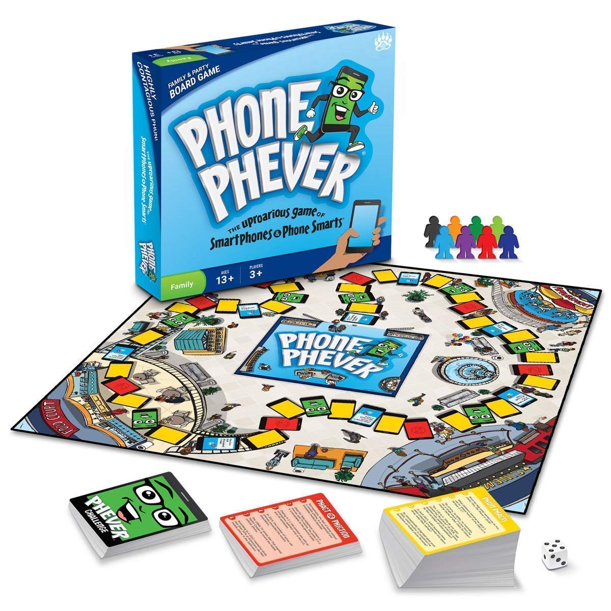 Phone Phever Board Game - New Fun Fast-Paced Family-Friendly Party Board Game - It's a Phonetastic Race to Answer Fascinating Trivia Questions