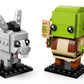 LEGO BrickHeadz Shrek Donkey & Gingy Figures Set #40923 - 260 Pieces, 3 Collectible DreamWorks Characters incl. Shrek's Beware Ogre Sign | Ages 10+ |