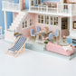 3-Pack Miniature Beach Chair & Table, 1:12 Scale Dollhouse Miniature Beach Furniture Set, Tiny Beach Chairs for Pool Party Decor, Mini Pool Furniture