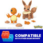 MEGA Pokémon Action Figure Building Toys Set, Poké Ball 2-Pack, Charmander and Eevee with 40 Pieces, for Kids