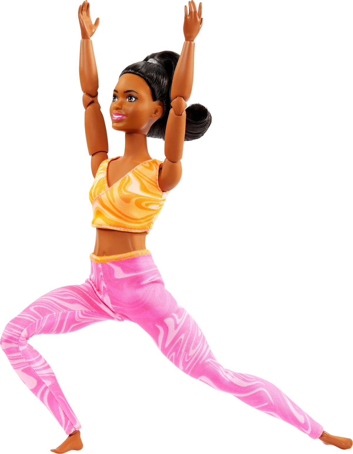 Barbie Made To Move Fashion Doll, Brunette Wearing Removable Sports Top & Pants, 22 Bendable “Joints”