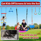 Ninja Warrior Obstacle Course for Kids 56ft Slackline with 11 Accessories