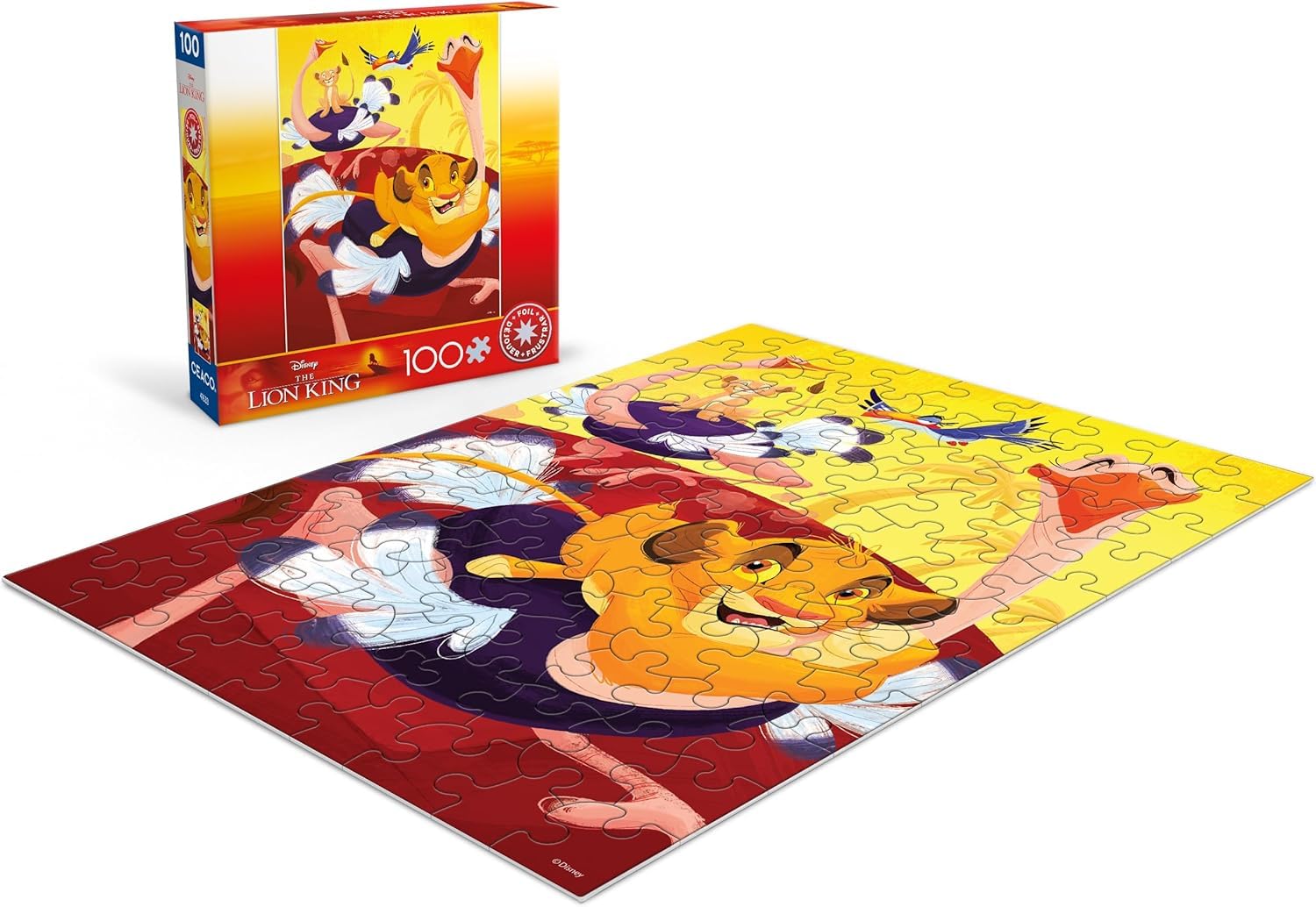 Ceaco - Disney Ostrich Race - 100 Piece Jigsaw Puzzle for Kids Ages 6-8