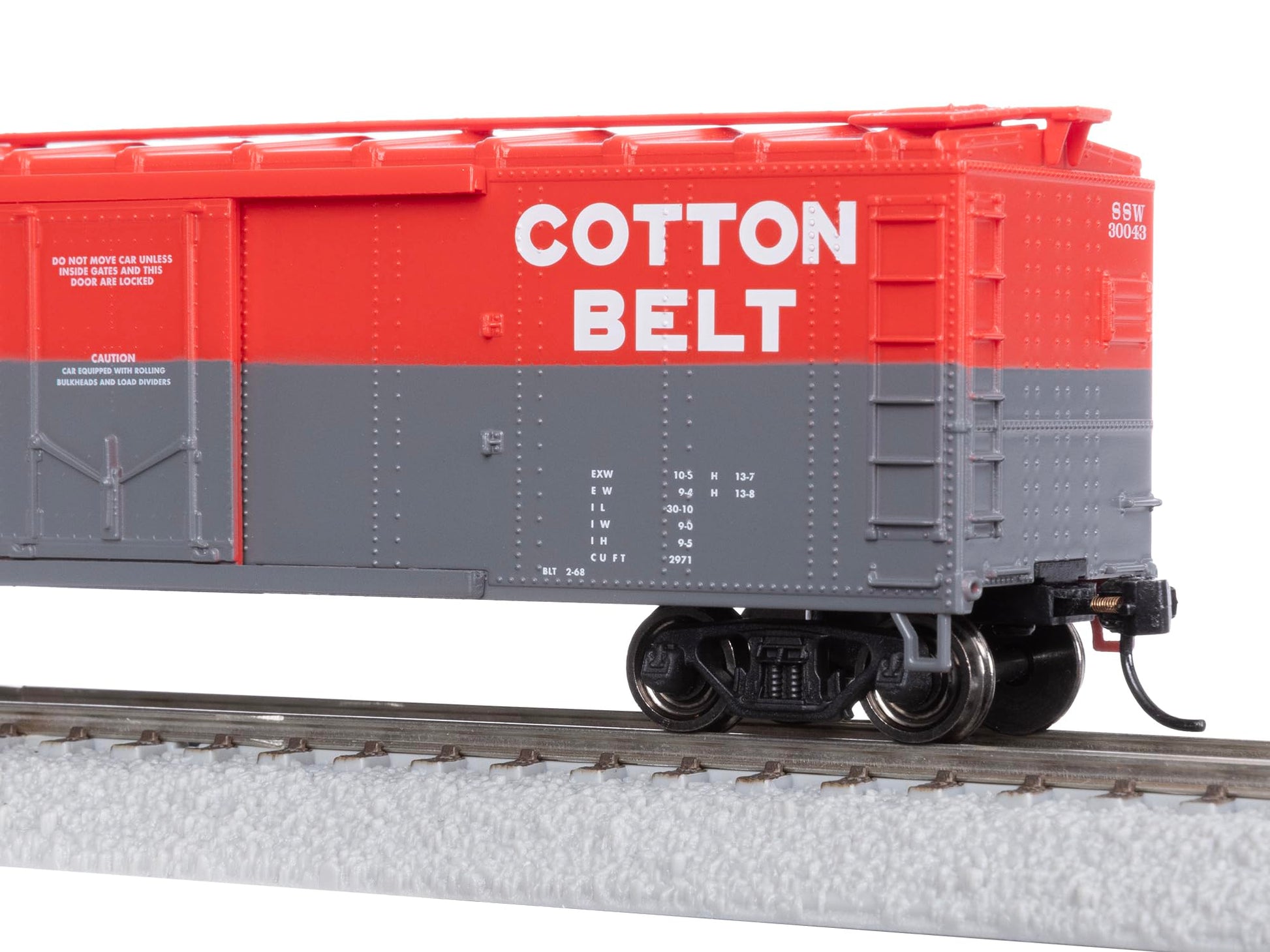 Lionel Cotton Belt #30043 HO Gauge Model Train Boxcar, Railroad Train Car with Opening Doors, Metal Wheels, & Metal Knuckle Couplers, Age 14+