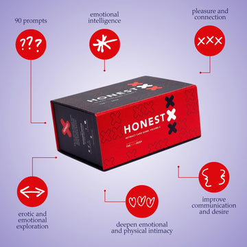 The Skin Deep Honest X Intimacy Card Game (3 Decks) - Couples Games for Adults to Explore Intimate Relationship Questions - Spicy Conversation Cards
