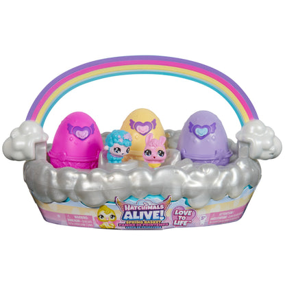 Hatchimals Alive Spring Basket with 6 Figures, 3 in Surprise Eggs, Ages 3+