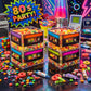 4E's Novelty Cassette Tape Bucket Centerpiece (Pack of 4) 80s Party Supplies, 90's Theme Birthday Party Decoration Cassette Tape Table Decor, Retro