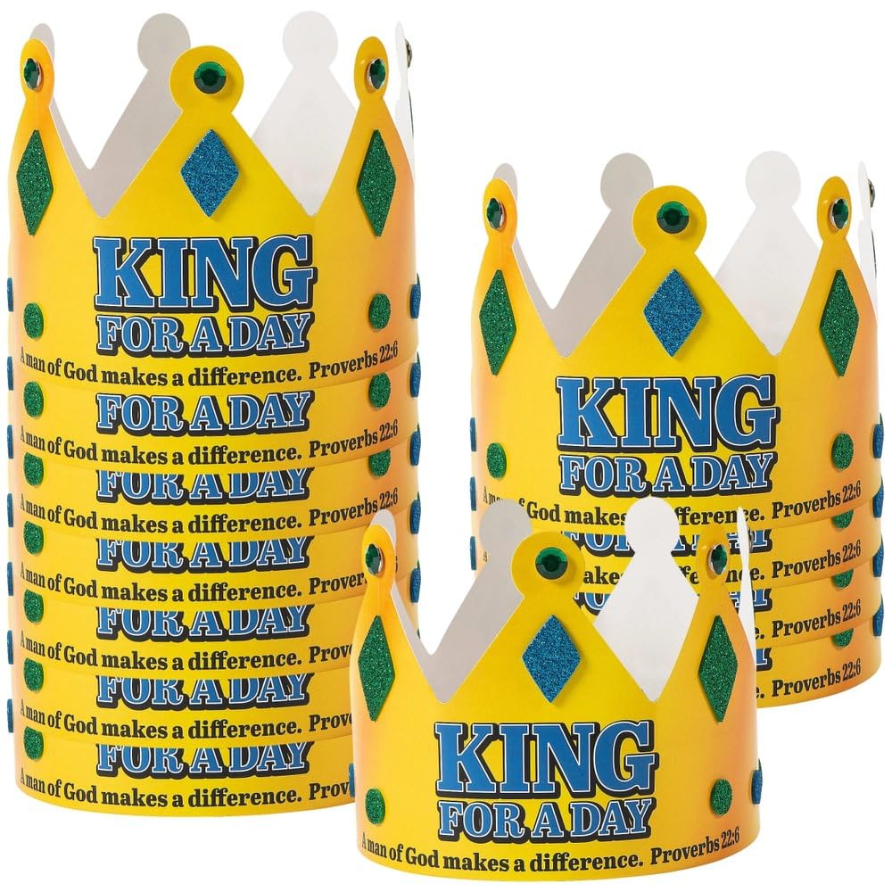 Fun Express King for a Day Religious Dad Crown Craft Kit - Makes 12