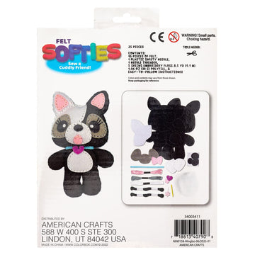 Colorbok Felt Softie Kit-French Bulldog