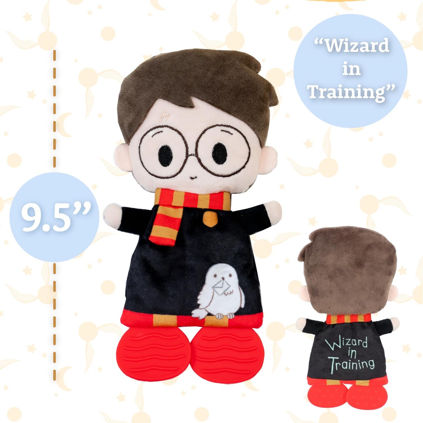 Kids Preferred Harry Potter Security Blanket Lovey Teether Toys for Newborn Baby Boys and Girls 10 inches