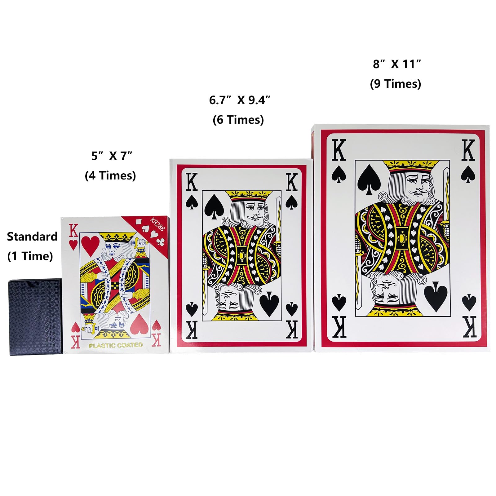 QkonkgnS 8x11 Inch Jumbo Playing Cards Large Deck of Cards Big Card Games for Families Oversized Casino Party Decorations Giant Professional Poker