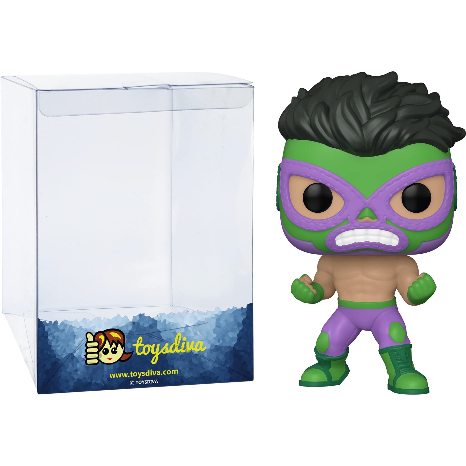 Funko El Furioso (H u l k ): P o p ! Vinyl Figurine Bundle with 1 Compatible 'ToysDiva' Graphic Protector (708-53870 - B)