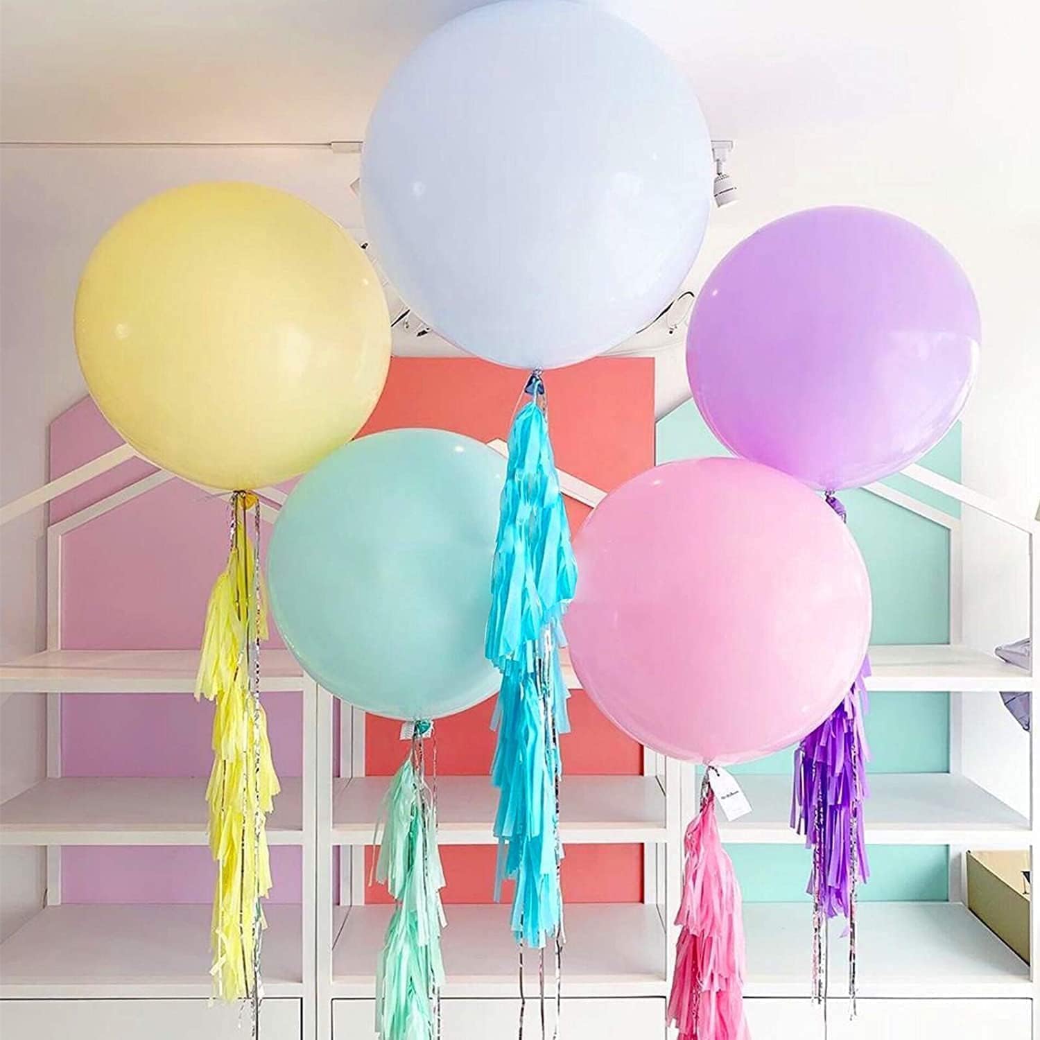 18 Inch Large Pastel Latex Balloons for Birthday, Wedding Easter Decor
