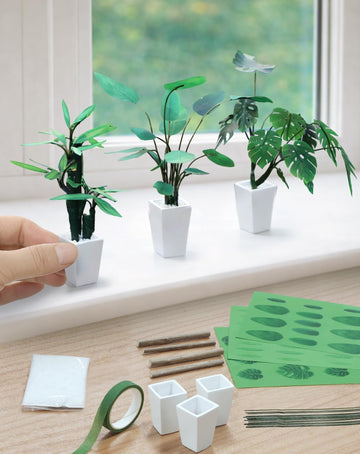 iLAND Crafts for Teens Girls Adult Women DIY Miniature Plants Craft Kits for Beginners Crafting Kits for Teens 14-16 Girls Mini Décor 1/12 Scale