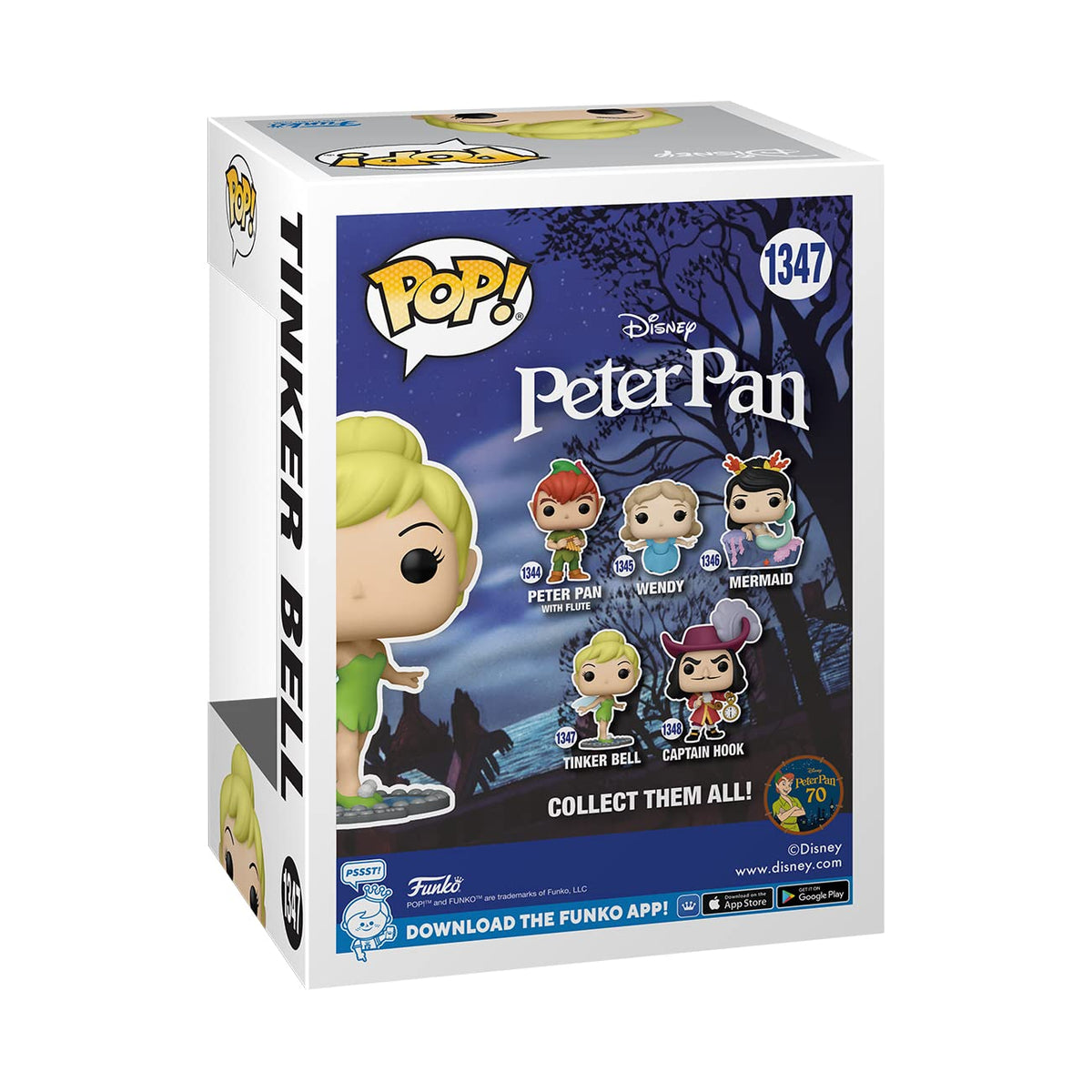 Funko POP! Disney: Peter Pan 70th - Tinker Bell - Tink on Mirror - Collectable Vinyl Figure - Gift Idea - Official Merchandise - for Kids & Adults