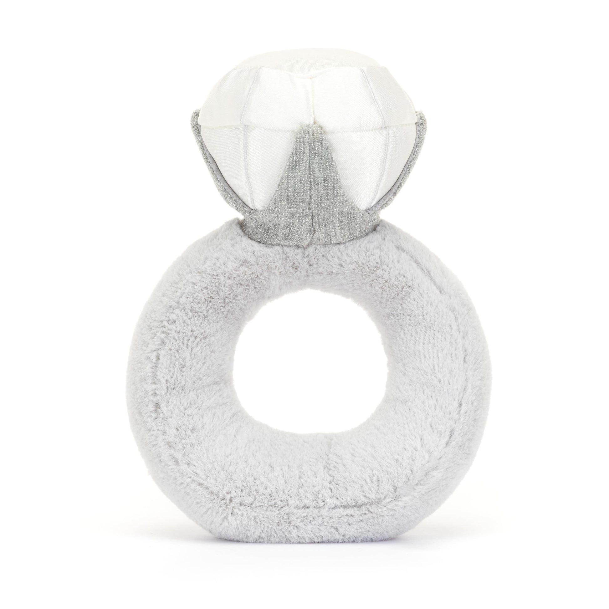 Jellycat Amuseables Diamond Ring Stuffed Toy, 8 inches - Wedding Ring Plush - Engagement and Wedding Gift