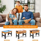HOMGX 48" 3-in-1 Game Table, Wooden Game Table w/Football, Hockey, and Billiards, Game Size Combination Game Table for Parties, Family Nights,