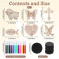 Danquanuan 48 Sets Sunday School Crafts for Kids, DIY Coloring Wooden Cutouts Magnets Watercolor Pens, Religious Gifts Christian Easter Crafts