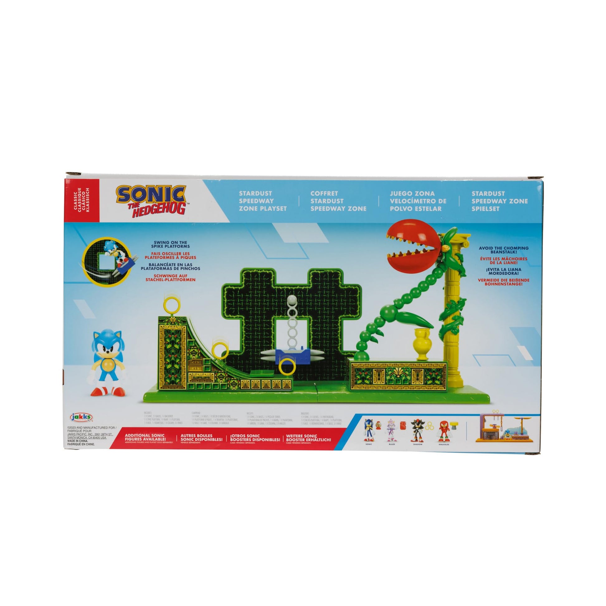 JAKKS Pacific Sonic The Hedgehog Stardust Speedway Zone Playset with 2.5" Sonic Action Figure